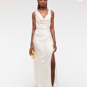 NWT Abercrombie & Fitch Cowl Neck Draped Maxi Dress Sz S